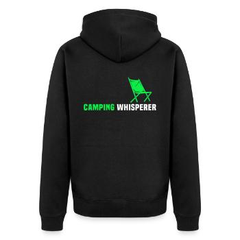 Camping Campingplatz Campen - Veste à capuche bio Premium Unisexe - noir - Dos - Nico (187cm)