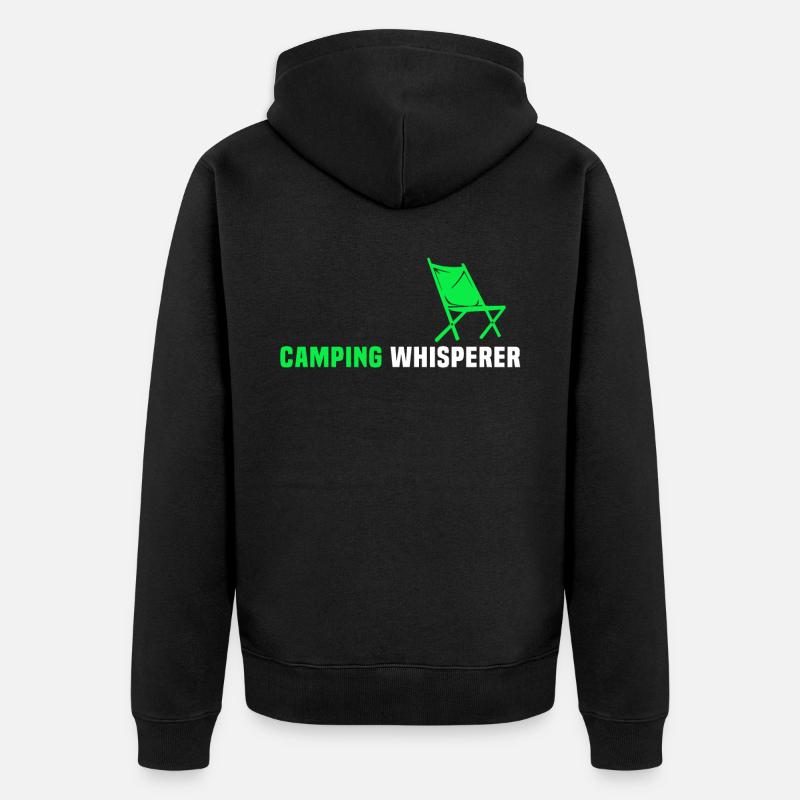 Camping Campingplatz Campen - Veste à capuche bio Premium Unisexe - noir