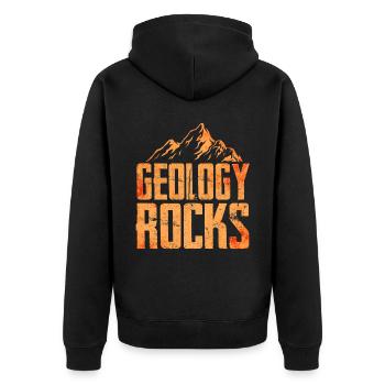 Géologie des roches - Veste à capuche bio Premium Unisexe - noir - Dos - Nico (187cm)