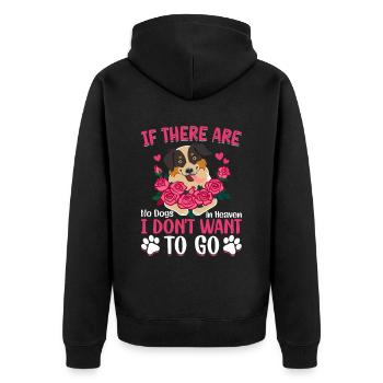 Berger australien si pas de chiens au paradis - Veste à capuche bio Premium Unisexe - noir - Dos - Nico (187cm)