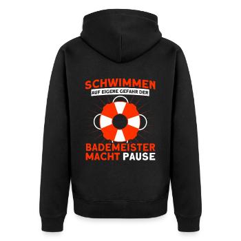 Sauveteur Piscine Sauveteur Sauveteur Sauveteur - Veste à capuche bio Premium Unisexe - noir - Dos - Nico (187cm)