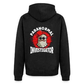 Geisterjäger Geister Paranormale Untersuchung - Unisex Premium Bio Zip Hoodie - Schwarz - Hinten - Nico (187cm)