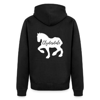 Chemise Clydesdale Clydesdale Rider - Veste à capuche bio Premium Unisexe - noir - Dos - Nico (187cm)