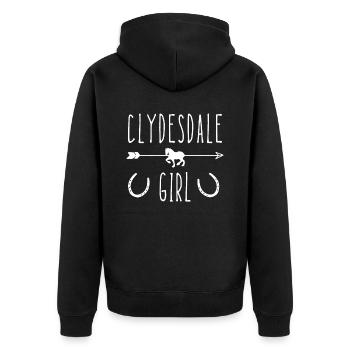 Chemise Clydesdale Clydesdale Rider - Veste à capuche bio Premium Unisexe - noir - Dos - Nico (187cm)