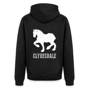 Chemise Clydesdale Clydesdale Rider - Veste à capuche bio Premium Unisexe - noir - Dos - Nico (187cm)