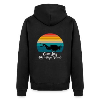 Cane Bay Plongée dans les îles Vierges américaines - Veste à capuche bio Premium Unisexe - noir - Dos - Nico (187cm)