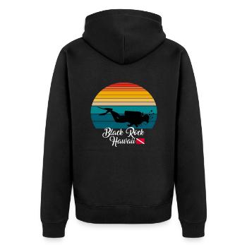 Black Rock Hawaii Plongée - Veste à capuche bio Premium Unisexe - noir - Dos - Nico (187cm)