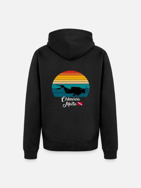Cirkewwa Malte Plongée - Veste à capuche bio Premium Unisexe - noir