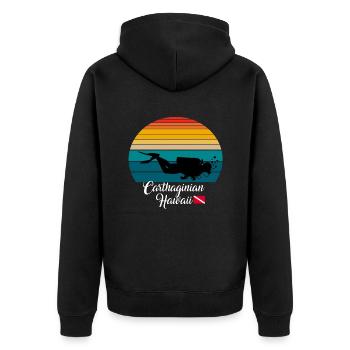 Plongée carthaginoise II Hawaii - Veste à capuche bio Premium Unisexe - noir - Dos - Nico (187cm)