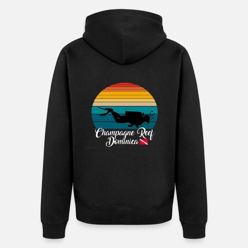 Reef Dominique Plongée - Veste à capuche bio Premium Unisexe - noir