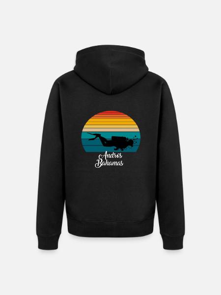 Andros Bahamas Diving - Unisex Premium Organic Zip Hoodie - black