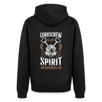 Dégustation de vin de sommelier - Veste à capuche bio Premium Unisexe - noir - Dos - Nico (187cm)