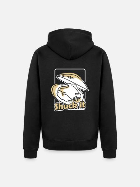 Shuck it oysters - Unisex Premium Organic Zip Hoodie - black