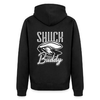 Huîtres Shuck Buddy - Veste à capuche bio Premium Unisexe - noir - Dos - Nico (187cm)