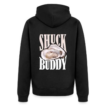 Huîtres Shuck Buddy - Veste à capuche bio Premium Unisexe - noir - Dos - Nico (187cm)