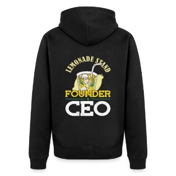 Lemonade Stand Founder and CEO Limonadenstand - Unisex Premium Organic Zip Hoodie - black - Back - Nico (187cm)