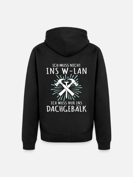 Dachdecker Sprüche Dachdecken - Unisex Premium Bio Zip Hoodie - Schwarz