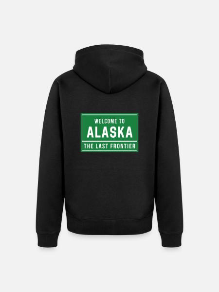Alaska - Unisex Premium Organic Zip Hoodie - black