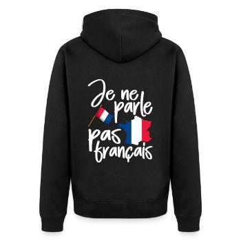 France - Veste à capuche bio Premium Unisexe - noir - Dos - Nico (187cm)