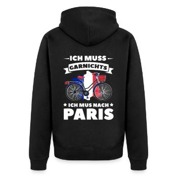 France - Veste à capuche bio Premium Unisexe - noir - Dos - Nico (187cm)