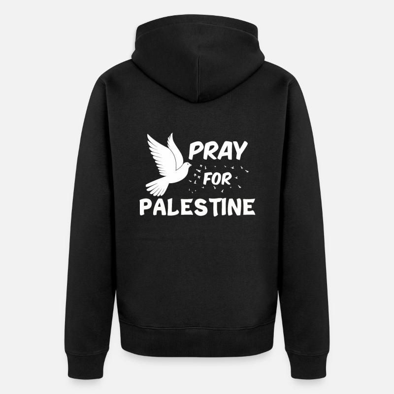 Palestine - Veste à capuche bio Premium Unisexe - noir