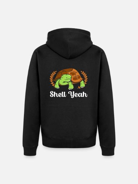 Turtle - Unisex Premium Organic Zip Hoodie - black