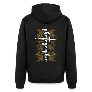 Photography Camera Lens - Unisex Premium Bio Zip Hoodie - Schwarz - Hinten - Nico (187cm)