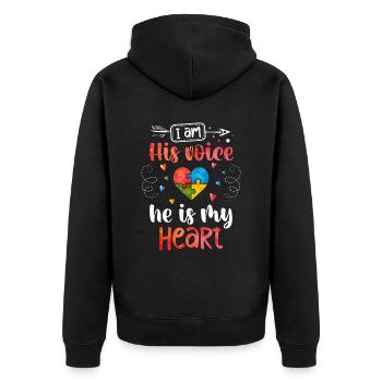 Autism Gift Autistic Asperger ADHD Autism - Unisex Premium Organic Zip Hoodie - black - Back - Nico (187cm)