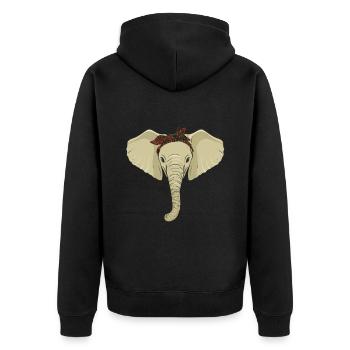 Elephant Tshirt pour Elephant Elephant Kids Zoo - Veste à capuche bio Premium Unisexe - noir - Dos - Nico (187cm)