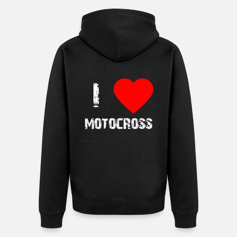 Motocross - Veste à capuche bio Premium Unisexe - noir