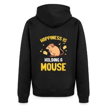 Souris Souris Cadeau Rat Rongeur Souris Souris Lousemaus - Veste à capuche bio Premium Unisexe - noir - Dos - Nico (187cm)