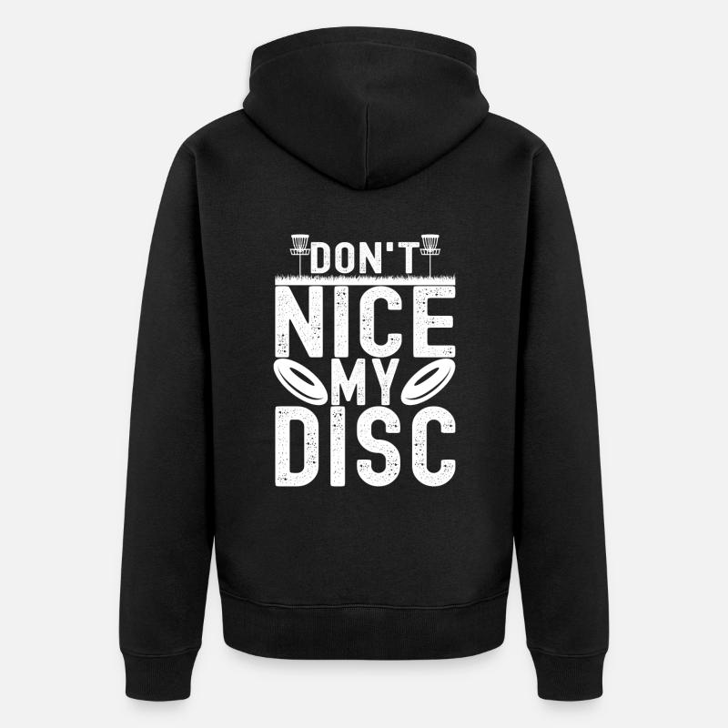 Disc Golf Disc Golfer - Unisex Premium Bio Zip Hoodie - Schwarz