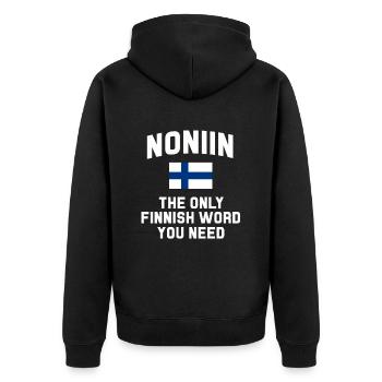 Finlande Gift Scandinavia Finlande Suomi Finne - Veste à capuche bio Premium Unisexe - noir - Dos - Nico (187cm)