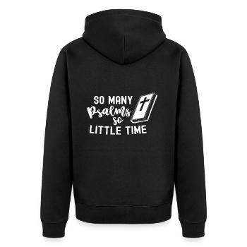 Christianity God Jesus Gift Church Religion - Unisex Premium Organic Zip Hoodie - black - Back - Nico (187cm)