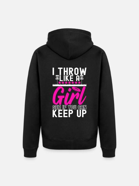 Disc Golf Disc Golfer - Unisex Premium Organic Zip Hoodie - black