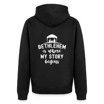 Christianisme - Veste à capuche bio Premium Unisexe - noir - Dos - Nico (187cm)