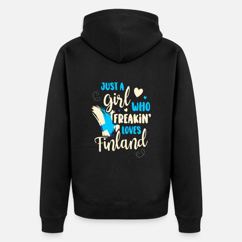 Finlande - Veste à capuche bio Premium Unisexe - noir