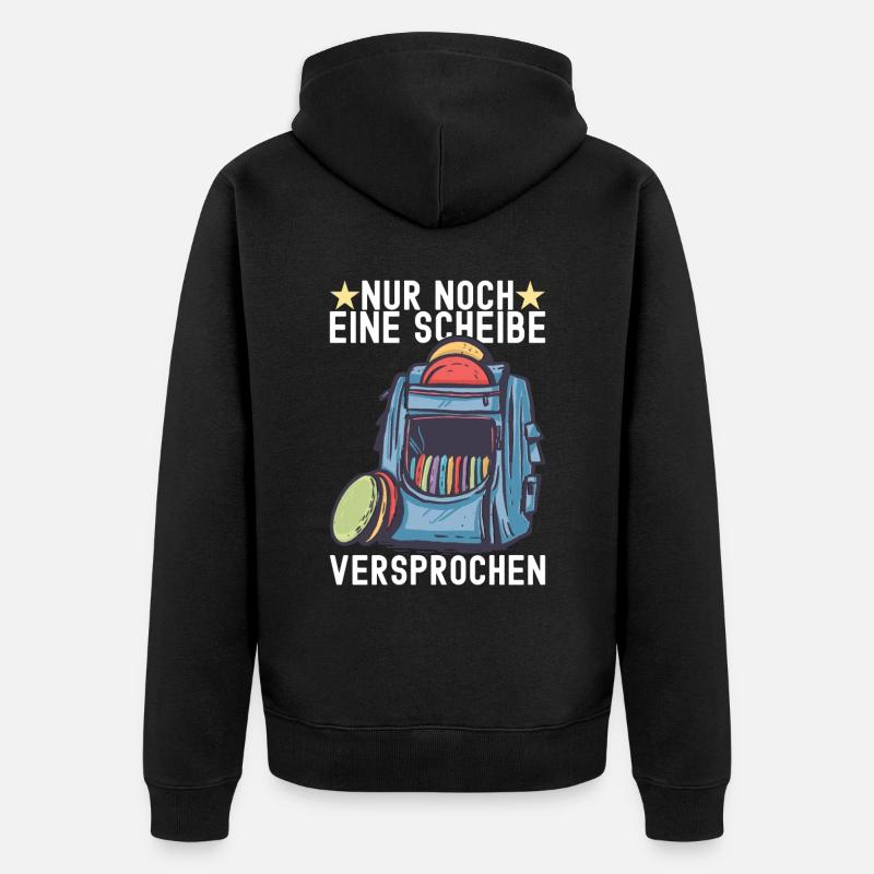 Disc Golf Disc Golfer - Unisex Premium Bio Zip Hoodie - Schwarz