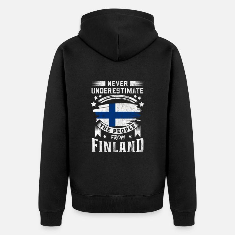 Finlande Tshirt Finlande Scandinavie - Veste à capuche bio Premium Unisexe - noir