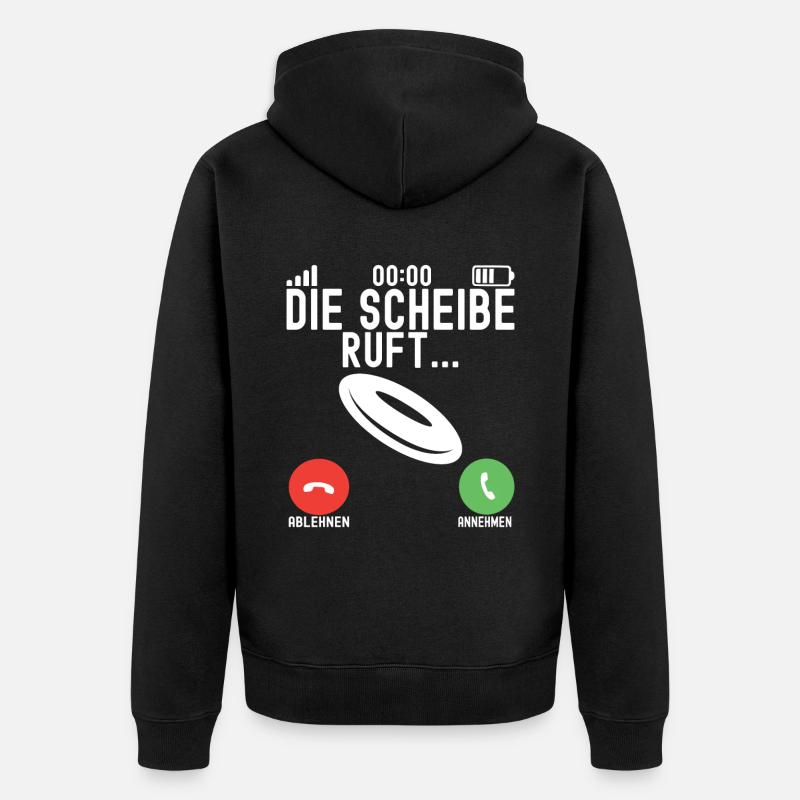 Disc Golf Disc Golfer - Unisex Premium Bio Zip Hoodie - Schwarz