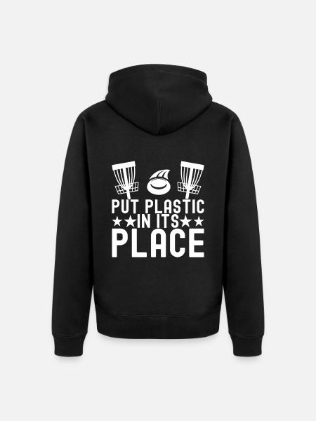 Disc Golf Disc Golfer - Unisex Premium Organic Zip Hoodie - black