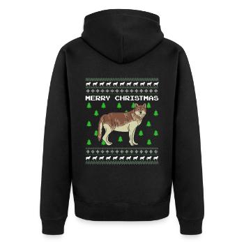 Wolf Ugly Cadeau de Noël Noël Noël - Veste à capuche bio Premium Unisexe - noir - Dos - Nico (187cm)