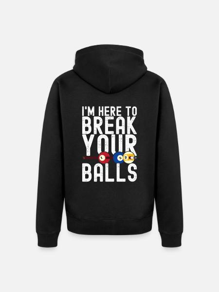 Pool Billiards Billiards Pool Table - Unisex Premium Organic Zip Hoodie - black