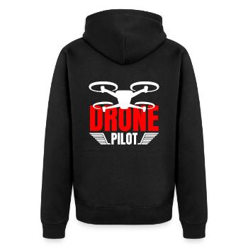 Drone Drone Pilote Drone Opérateur Quadcopter - Veste à capuche bio Premium Unisexe - noir - Dos - Nico (187cm)