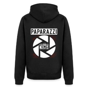 Photography Camera Lens Retro - Unisex Premium Bio Zip Hoodie - Schwarz - Hinten - Nico (187cm)