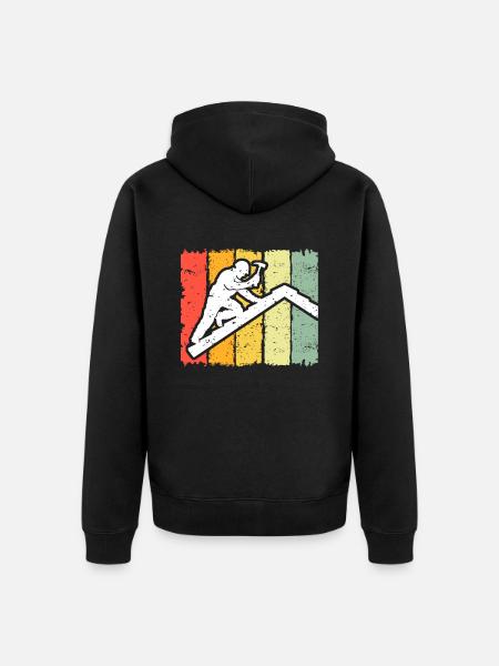 Dachdecker Motiv Dachdecken - Unisex Premium Bio Zip Hoodie - Schwarz
