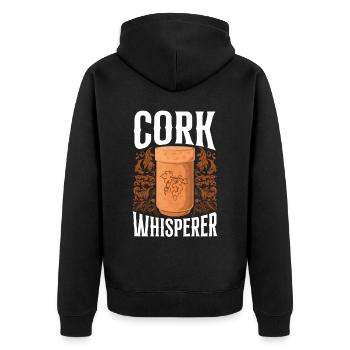 Dégustation de vin de sommelier - Veste à capuche bio Premium Unisexe - noir - Dos - Nico (187cm)