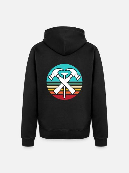 Dachdecker Motiv Dachdecken - Unisex Premium Bio Zip Hoodie - Schwarz