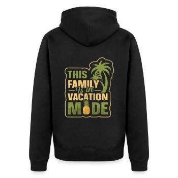 This Family Is In Vacay Mode Family Vacation - Unisex Premium Organic Zip Hoodie - black - Back - Nico (187cm)