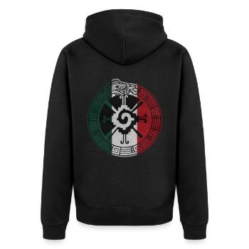 Quetzalcoatl Ouroboros Hunab Ku Ometeotl Azteke - Veste à capuche bio Premium Unisexe - noir - Dos - Nico (187cm)